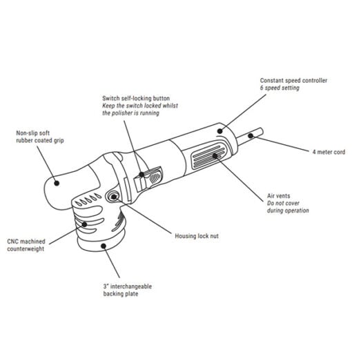 THE GRASSHOPPER 2.0 – MINI DA POLISHER (12MM THROW) Tools & Equipment