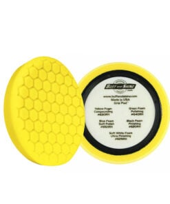 BUFF AND SHINE – EURO YELLOW CUTTING HEX FACED FOAM GRIP PAD Buff and Shine