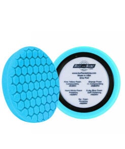 BUFF AND SHINE – EURO LIGHT BLUE SOFT POLISHING HEX FACED FOAM GRIP PAD Buff and Shine