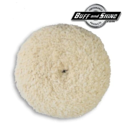 Buff and Shine Cutting Grip Pad Twisted Wool Front View Car Detailing