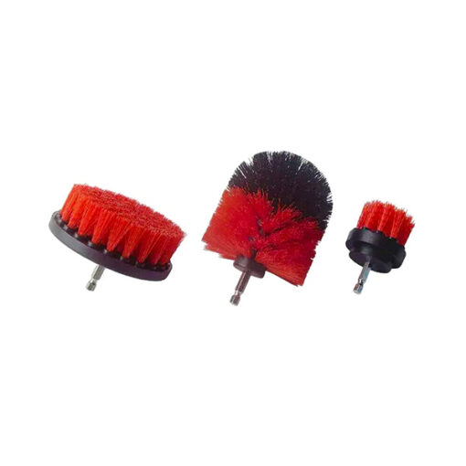 CARPET CLEANING BRUSH DRILL ATTACHMENTS – MEDIUM BRISTLES – 3 PIECE Interior Brushes