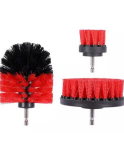 CARPET CLEANING BRUSH DRILL ATTACHMENTS – MEDIUM BRISTLES – 3 PIECE Interior Brushes