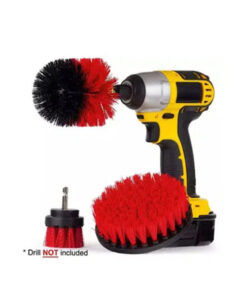 CARPET CLEANING BRUSH DRILL ATTACHMENTS – MEDIUM BRISTLES – 3 PIECE Interior Brushes