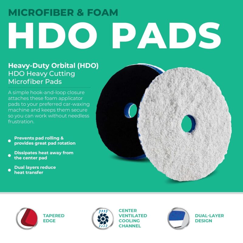 LAKE COUNTRY – HDO HEAVY CUT FIBRE PAD WITH BLUE INTERFACE Cutting Pads