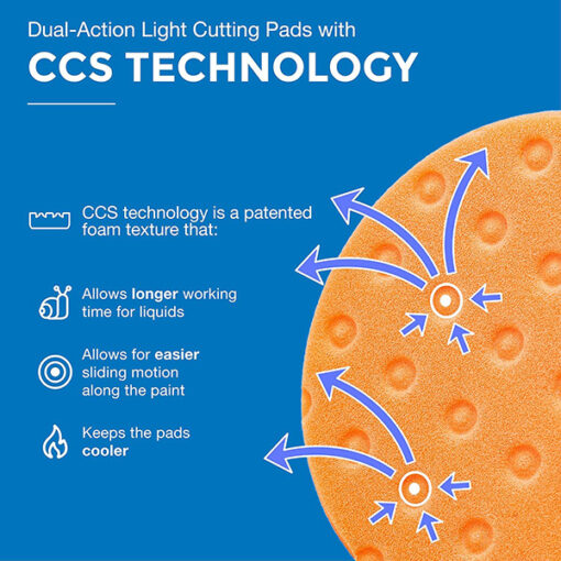 LAKE COUNTRY – CCS CUTBACK D/A ORANGE LIGHT CUTTING FOAM PADS New Products